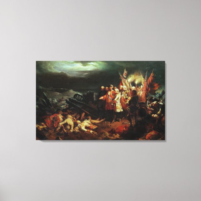 Louis XV Besöket Fält i slaget Canvastryck (Framsida)