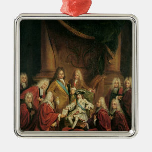 Louis XV bevilja patent av Nobility Julgransprydnad Metall