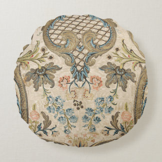 Louis XV Blommigt Rund Kudde