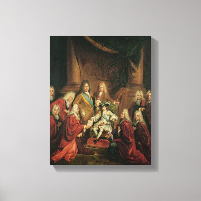 Louis XV Granting Patents of Nobility Canvastryck (Framsida)