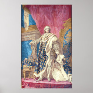Louis XV i Coronationskrud Poster