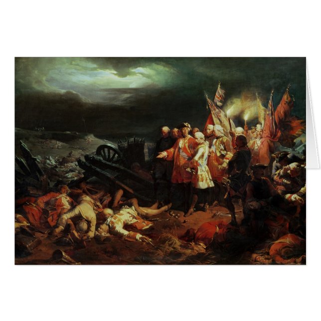 Louis XV som besöker fält av striden Hälsningskort (Framsidan Horizontal)