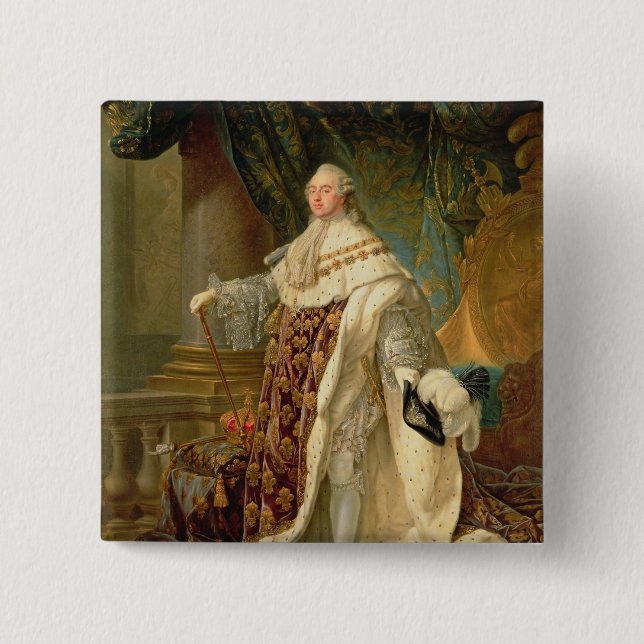 Louis XVI (1754-93) (olja på kanfas) Knapp (Framsida)