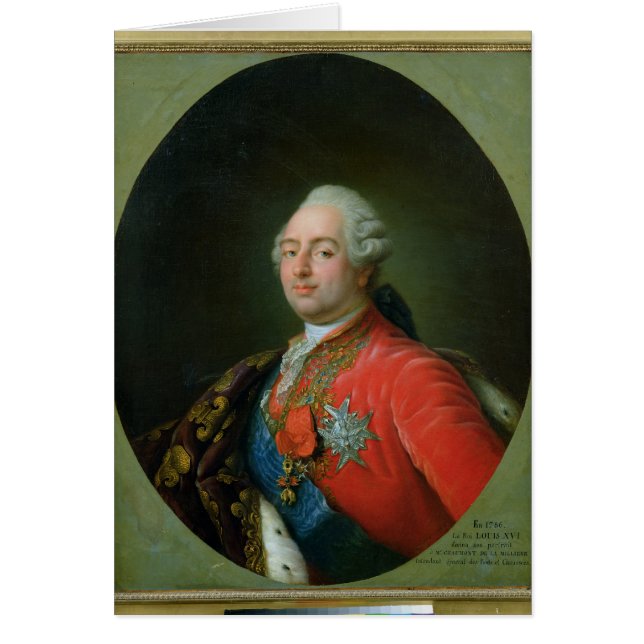 Louis XVI 1786 Hälsningskort (Framsidan)