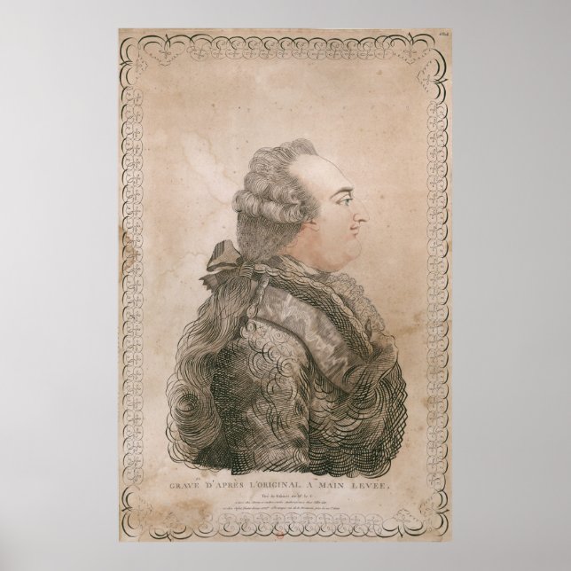 Louis XVI av Frankrike av Joseph Bernard Poster (Framsidan)
