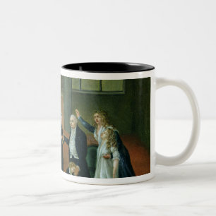 Louis XVI bjuda avsked till hans familj Två-Tonad Mugg