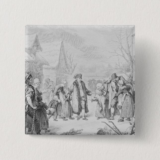 Louis XVI fördelande allmosa Knapp (Framsida)