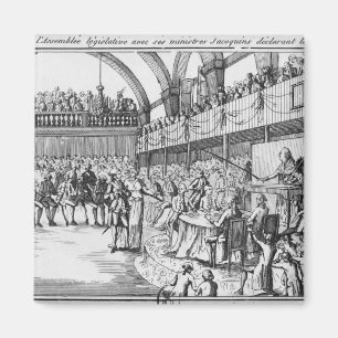 Louis XVI förklarande krig på 20th April 1792 Magnet