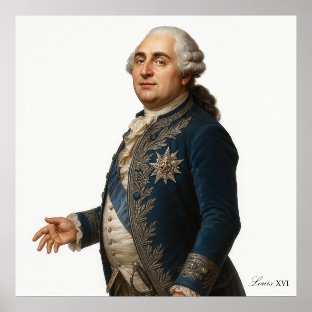 Louis XVI - French Revolution Archival Art Print Poster (Framsidan)