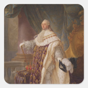 Louis XVI Fyrkantigt Klistermärke