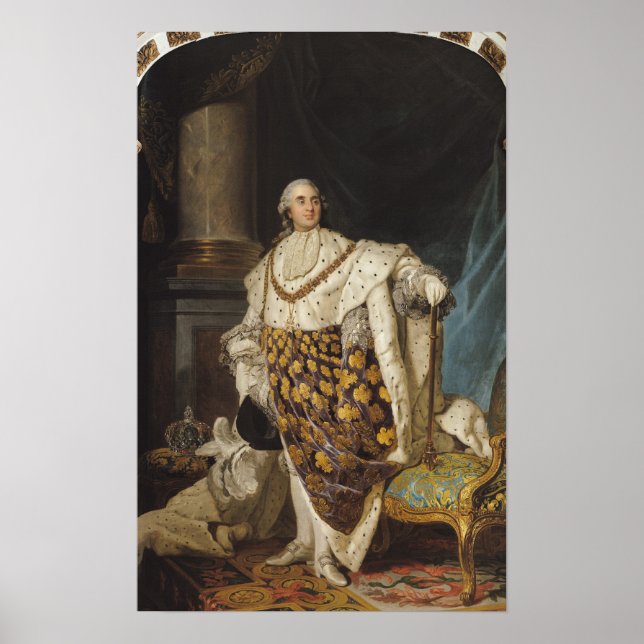 Louis XVI i Coronation Robes, efter 1774 Poster (Framsidan)
