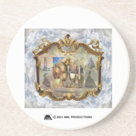 Louis XVI & Marie Antoinette Clouded Spegel 2 Underlägg