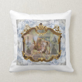 Louis XVI & Marie Antoinette Clouded Spegel 3 Kudde