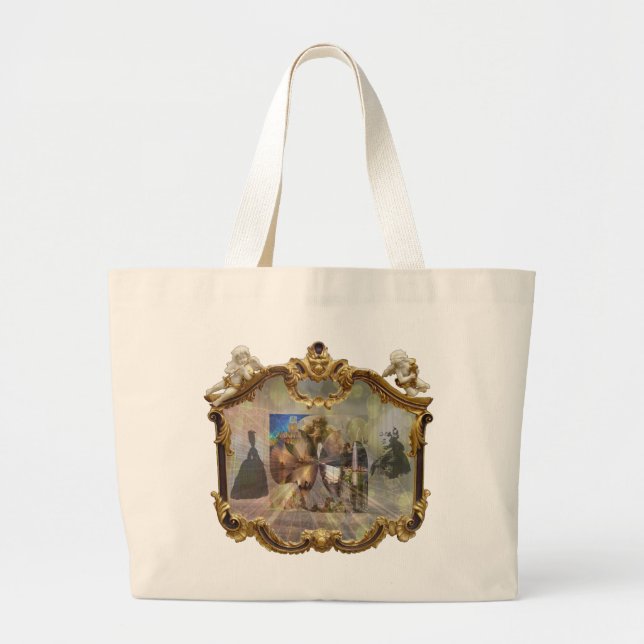 Louis XVI & Marie Antoinette GNISTRA Spegel Large  Jumbo Tygkasse (Framsidan)