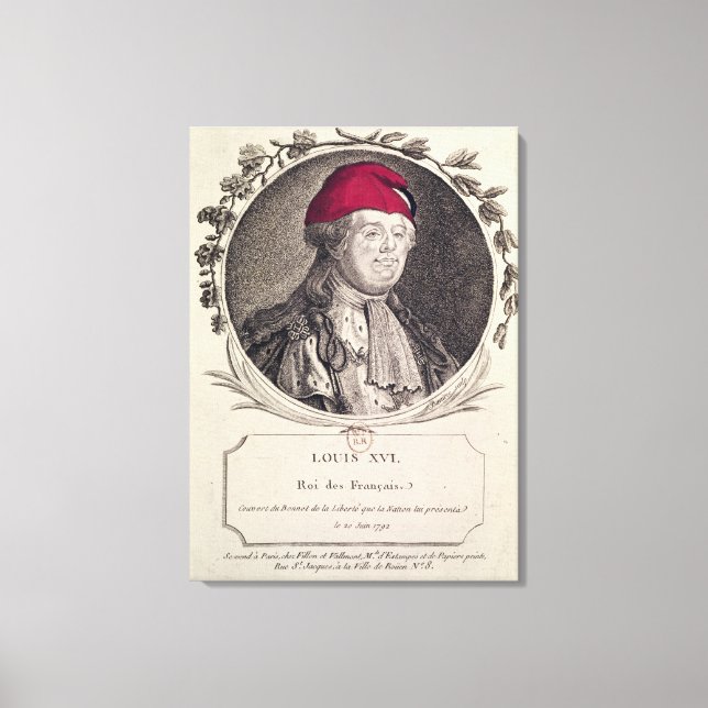 Louis XVI med en krypgiansk motorhuv Canvastryck (Framsida)