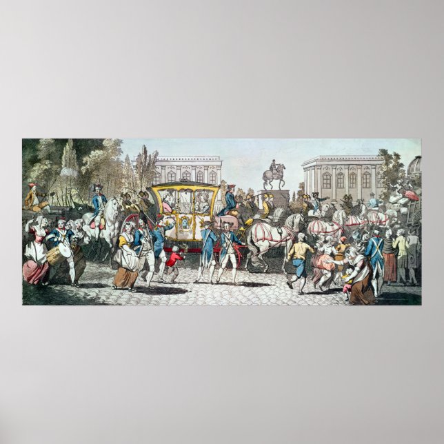 Louis XVI:s inträde i Paris Poster (Framsidan)