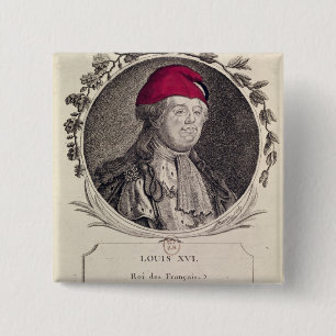 Louis XVI som ha på sig en phrygian hätta Knapp