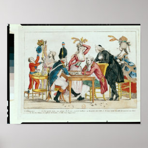 Louis XVI spelar schack Poster