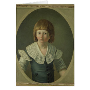 Louis XVII åldrades 8, på tempelet, 1793 Hälsningskort