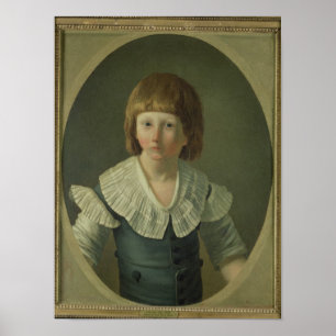 Louis XVII åldras 8, vid Temple 1793 Poster