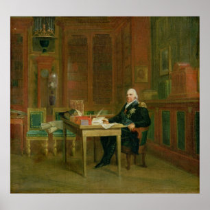 Louis XVIII i hans studie på Tuileriesen Poster