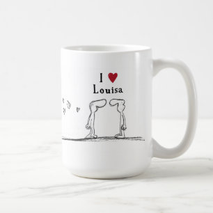 Louisa "älskar jag Louisa" "mig hjärta Louisa ", Kaffemugg