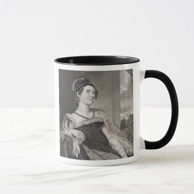Louisa Catherine Adams (1775-1852) som inristas av Mugg (Höger)