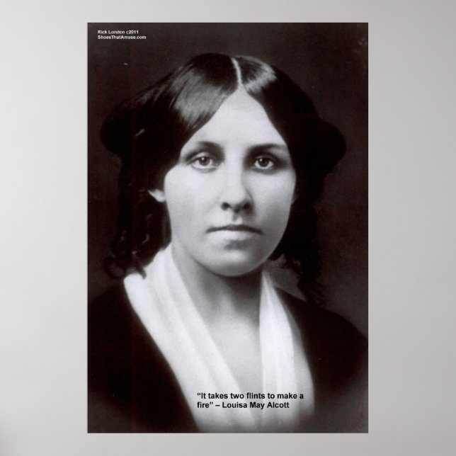 Louisa May Alcott 2 Flints Kärlek Quote Poster (Framsidan)
