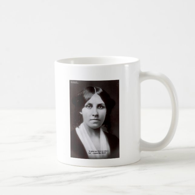 Louisa May Alcott 2 Flints kärlekscitatkort & pres Kaffemugg (Höger)