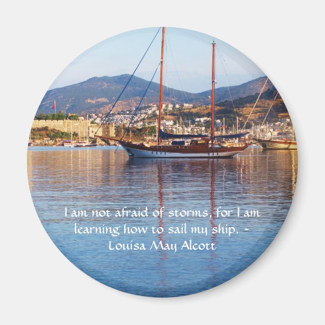 Louisa May Alcott inspirational QUOTE Magnet (Framsidan)