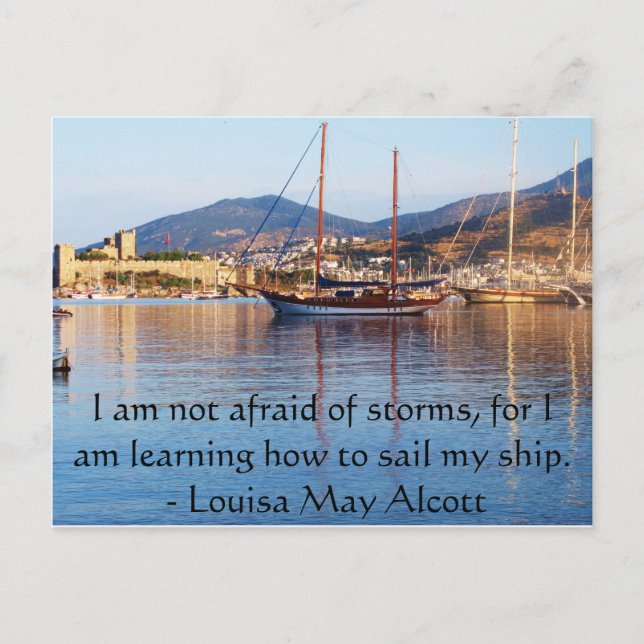Louisa May Alcott inspirational QUOTE Vykort (Framsida)
