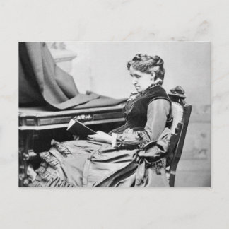 Louisa May Alcott läser fotografi Vykort