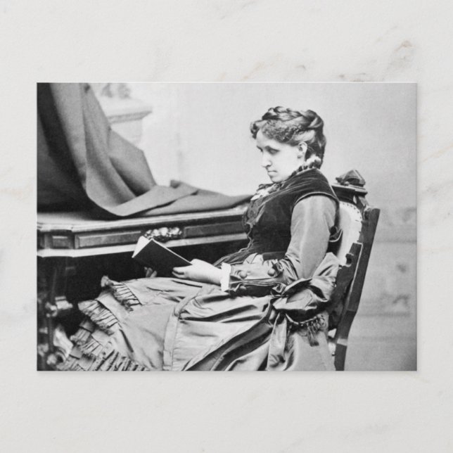 Louisa May Alcott läser fotografi Vykort (Framsida)