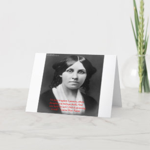 Louisa May Alcott "Lilla kungarike" Citat Hälsning Kort