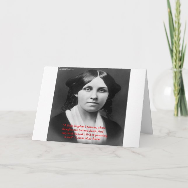 Louisa May Alcott "Lilla kungarike" Citat Hälsning Kort (Framsida)