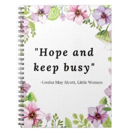 Louisa May Alcott, Little Women Quote Anteckningsbok Med Spiral