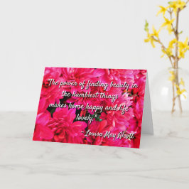 Louisa May Alcott Quote Humble Beauty Card Kort