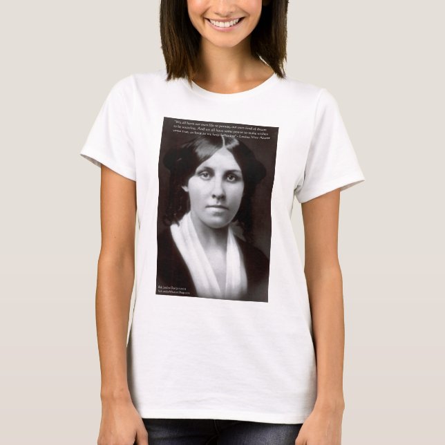 Louisa May Alcott & "Syfte/Dröm" Citat Gåvor Tee (Framsida)