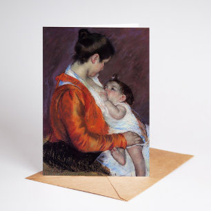 Louise ammande sitt barn Mary Cassatt Kort