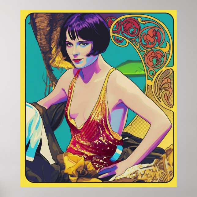 Louise Brooks - Pop Art Poster (Framsidan)