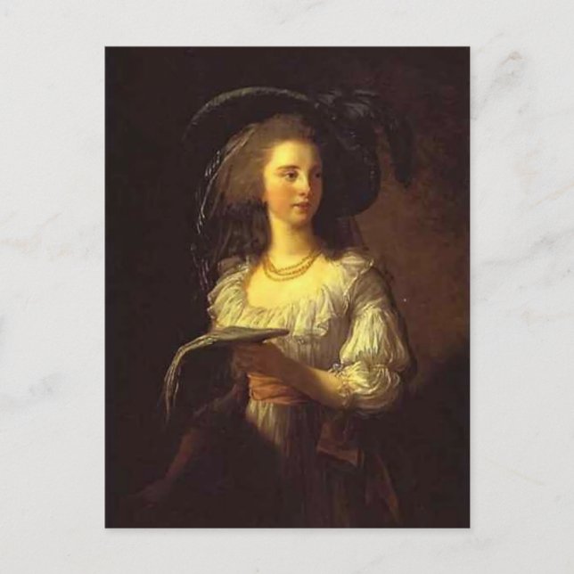 Louise Elisabeth Vigee - Duchess de Polignac Vykort (Framsida)