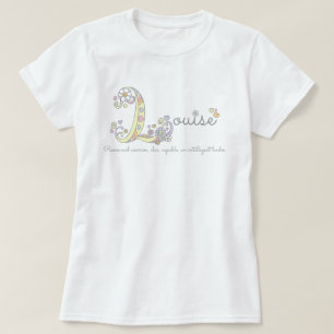 Louise flickor L känd menande monogramutslagsplats Tee Shirt