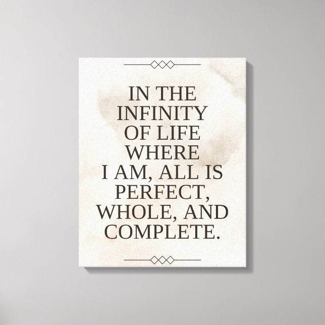 Louise Hay Quote - allt är Perfekt Canvastryck (Framsida)