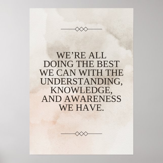 Louise Hay Quote - det bästa vi kan Poster (Framsidan)