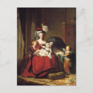 Louise Le Brun- Marie Antoinette och hennes barn Vykort