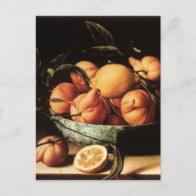 Louise Moillons Bowl of Curacao Oranges (1634) Vykort (Framsida)