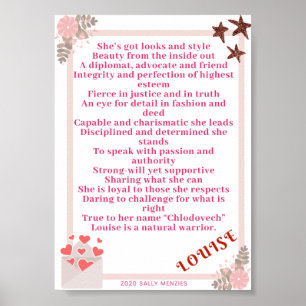 ’Louise’ Namn Dikt Poster