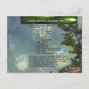 Louises zucchini-chokladkakorkort vykort