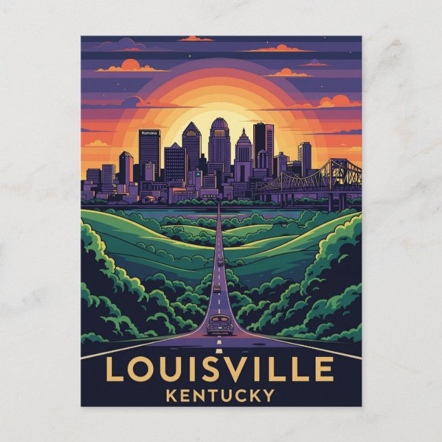 Louiseville Kentucky Travel Vykort (Framsida)