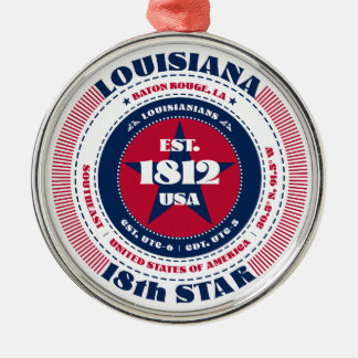 Louisiana 18:e statliga julprydnaden julgransprydnad metall